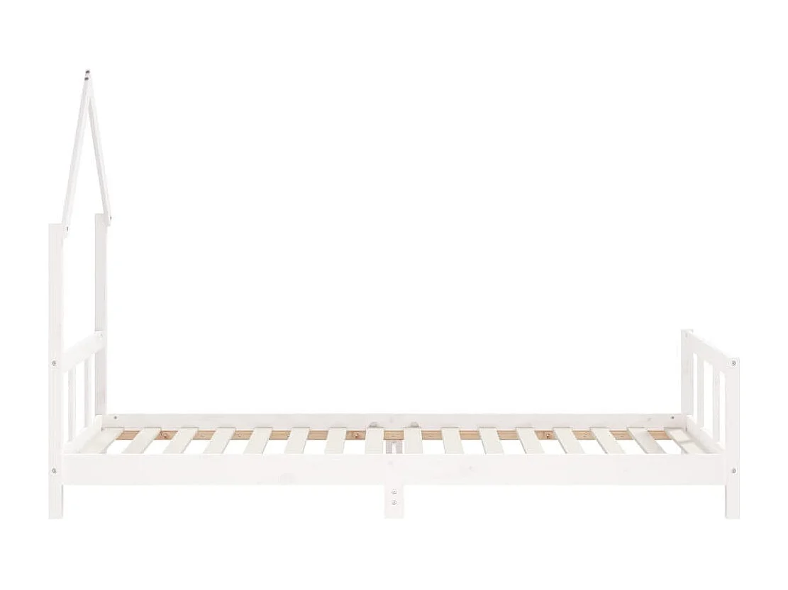 Cadre de lit pour enfants blanc 90x200 cm bois de pin massif