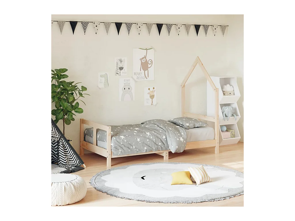 Cadre de lit pour enfant 80x160 cm bois de pin massif