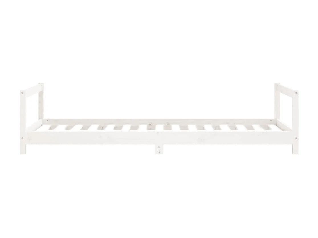 Kinderbedframe 90x190 cm massief grenenhout wit