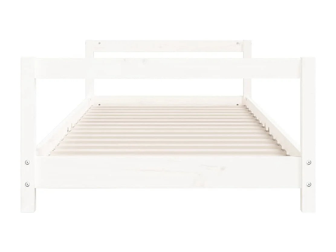 Cadre de lit pour enfants blanc 90x190 cm bois de pin massif