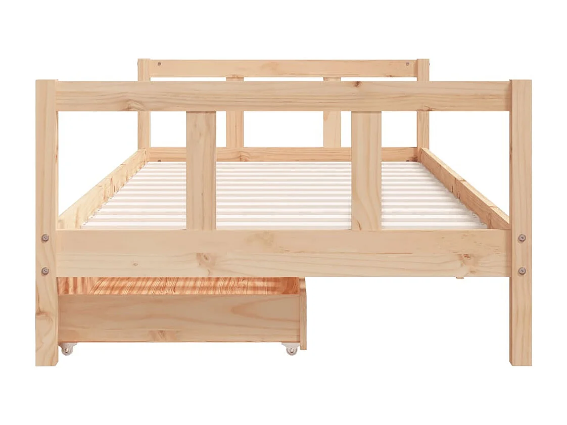 Kinderbett mit Schubladen 90x200 cm Massivholz Kiefer