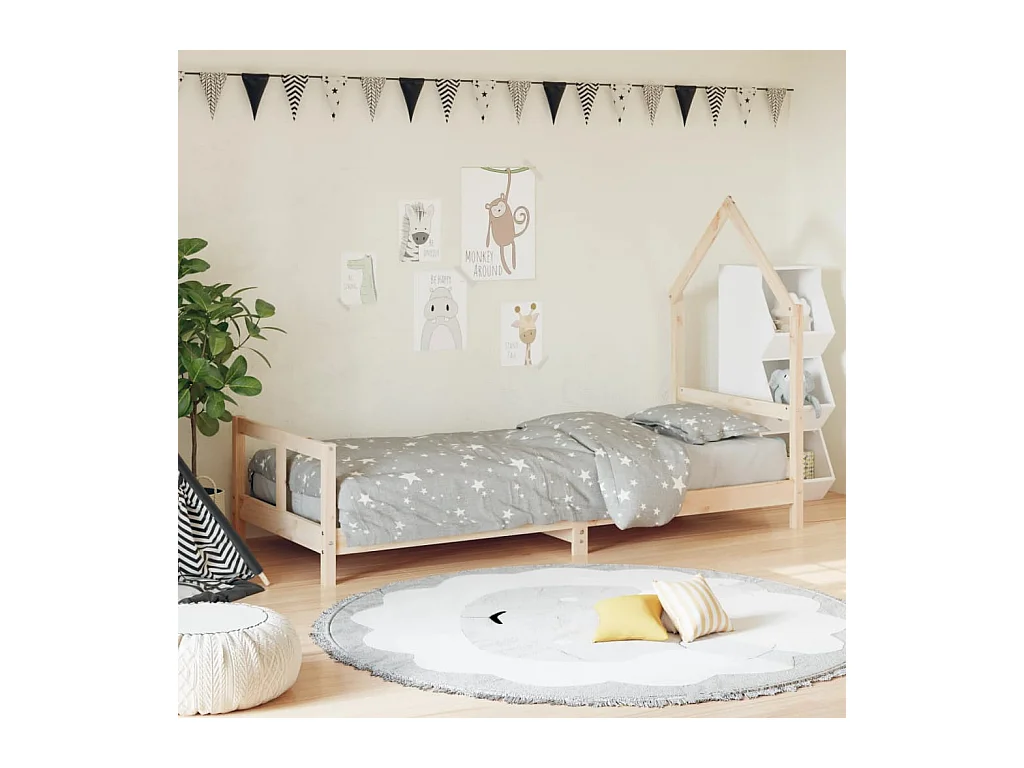 Cadre de lit pour enfants 80x200 cm bois de pin massif