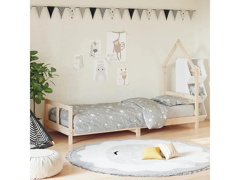 Kinderbedframe 80x200 cm massief grenenhout