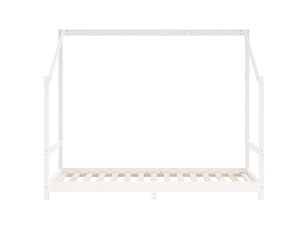Cadre de lit pour enfants blanc 90x190 cm bois de pin massif