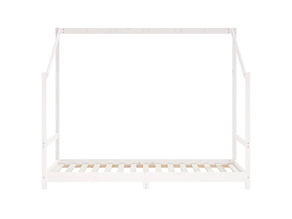 Estrutura de cama infantil 90x190 cm pinho maciço branco