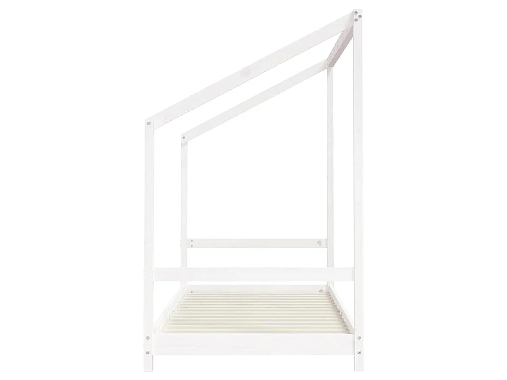 Estrutura de cama infantil 90x190 cm pinho maciço branco