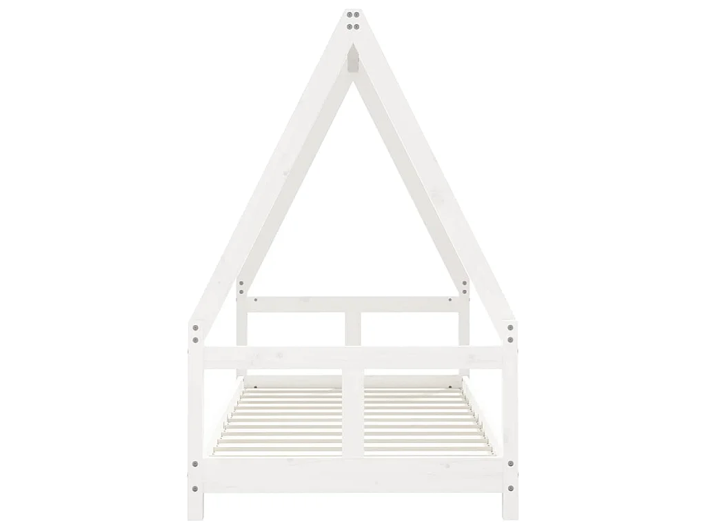 Cadre de lit pour enfant blanc 80x160 cm bois de pin massif