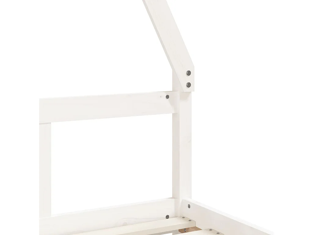 Cadre de lit pour enfant blanc 80x160 cm bois de pin massif