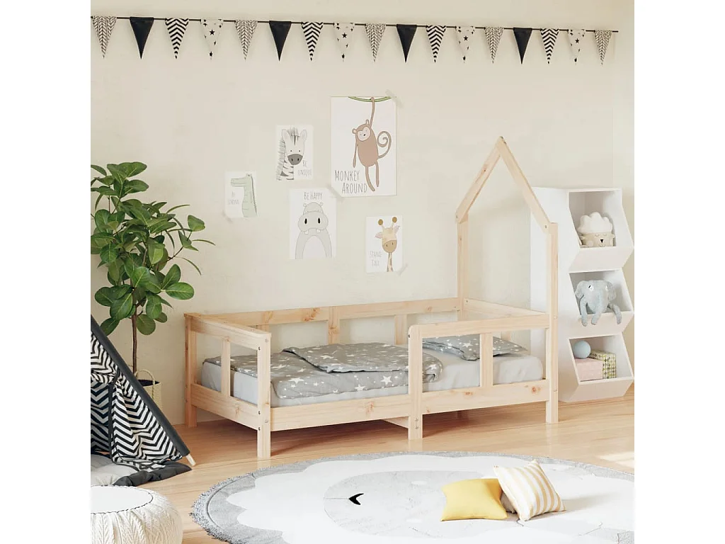 Cadre de lit pour enfant 70x140 cm bois de pin massif