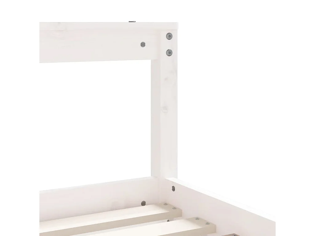 Cadre de lit pour enfant blanc 70x140 cm bois de pin massif