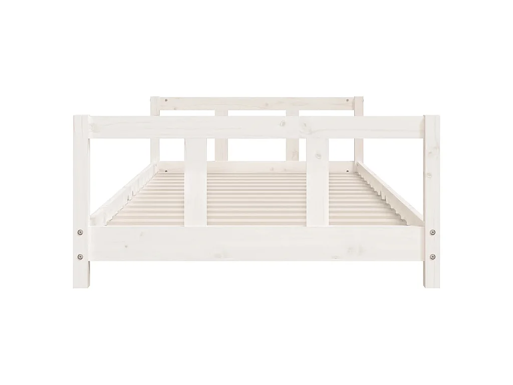 Cadre de lit pour enfants blanc 90x190 cm bois de pin massif