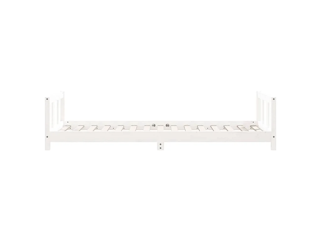 Cadre de lit pour enfants blanc 90x190 cm bois de pin massif