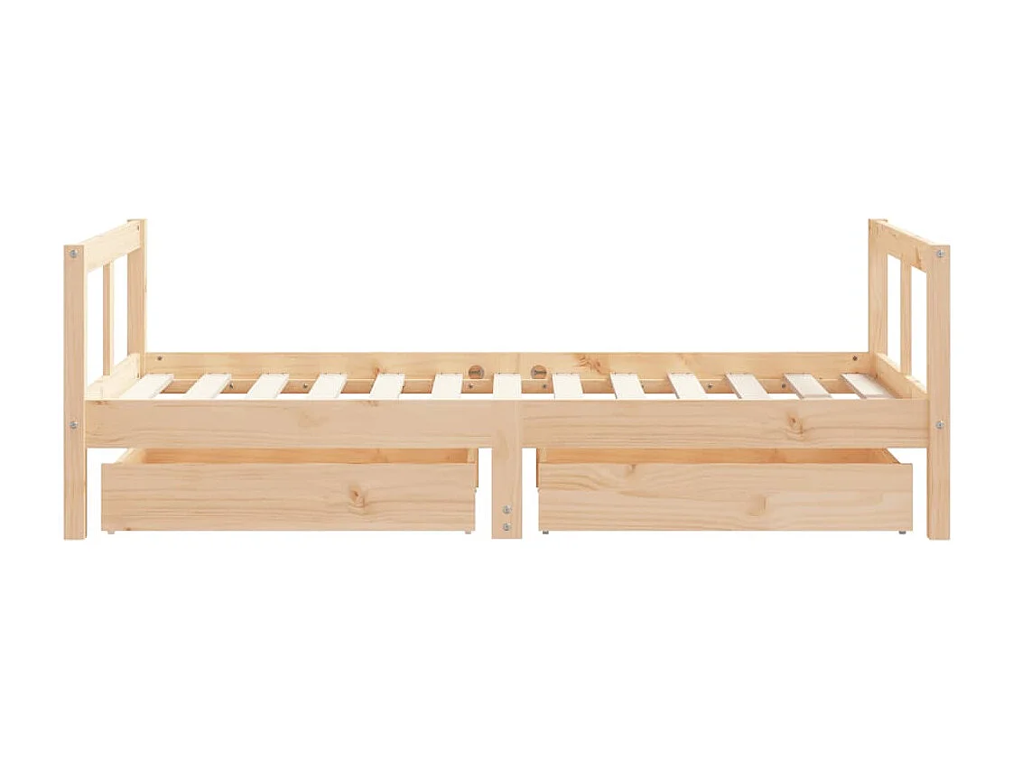 Estructura de cama infantil con cajones madera de pino 80x160cm