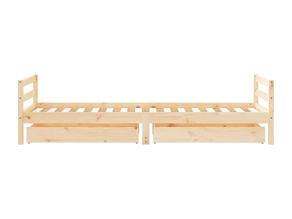 Giroletto Bambini con Cassetti 90x200 cm Legno Massello di Pino