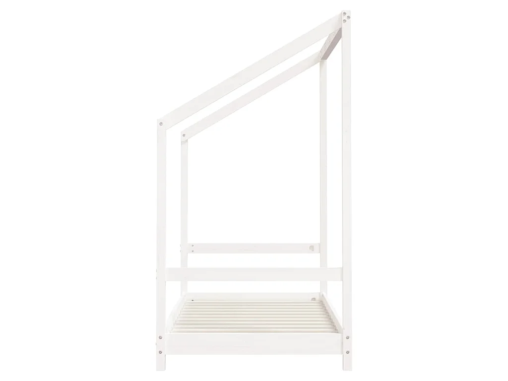 Cadre de lit pour enfant blanc 80x160 cm bois de pin massif