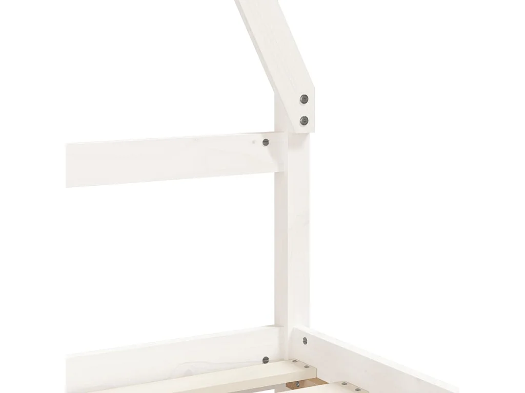 Cadre de lit enfant tiroirs blanc 90x200 cm bois de pin massif