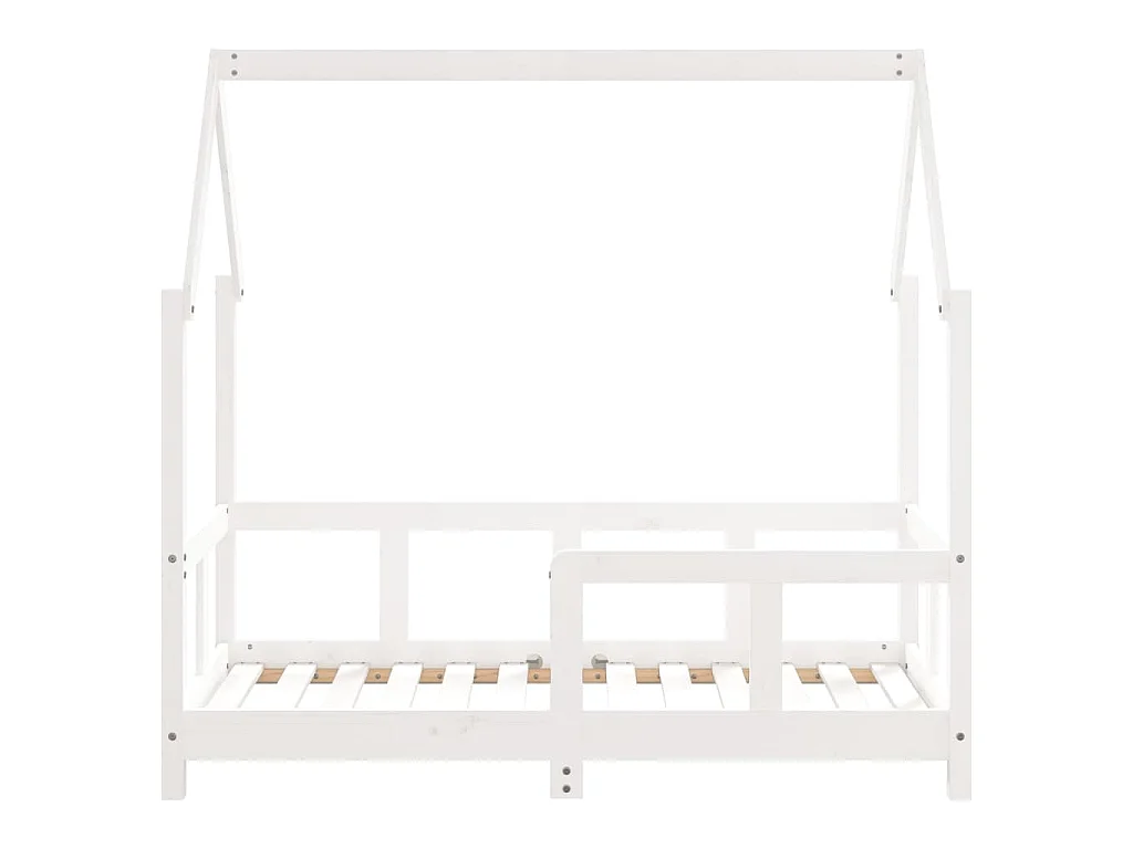 Cadre de lit pour enfant blanc 70x140 cm bois de pin massif