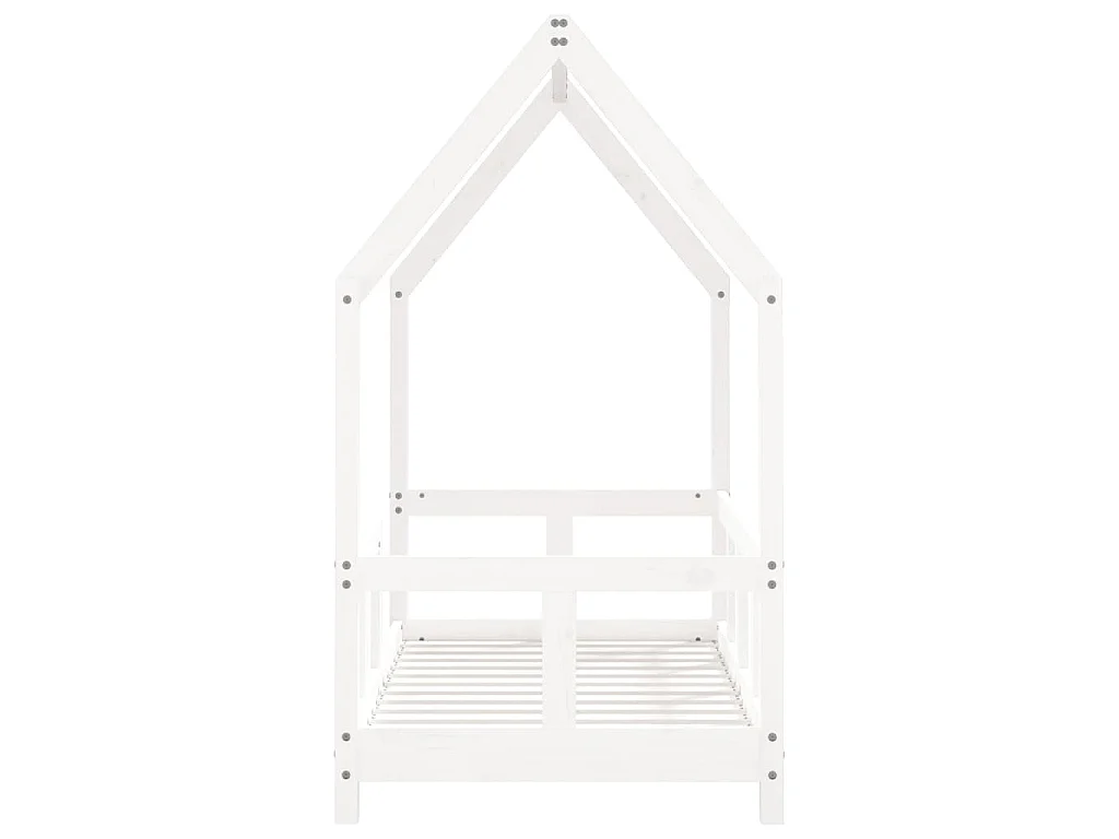 Cadre de lit pour enfant blanc 70x140 cm bois de pin massif