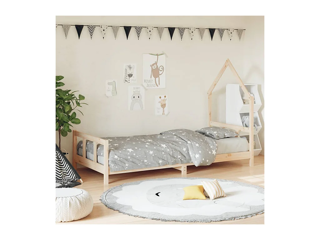 Cadre de lit pour enfant 90x190 cm Bois de pin massif