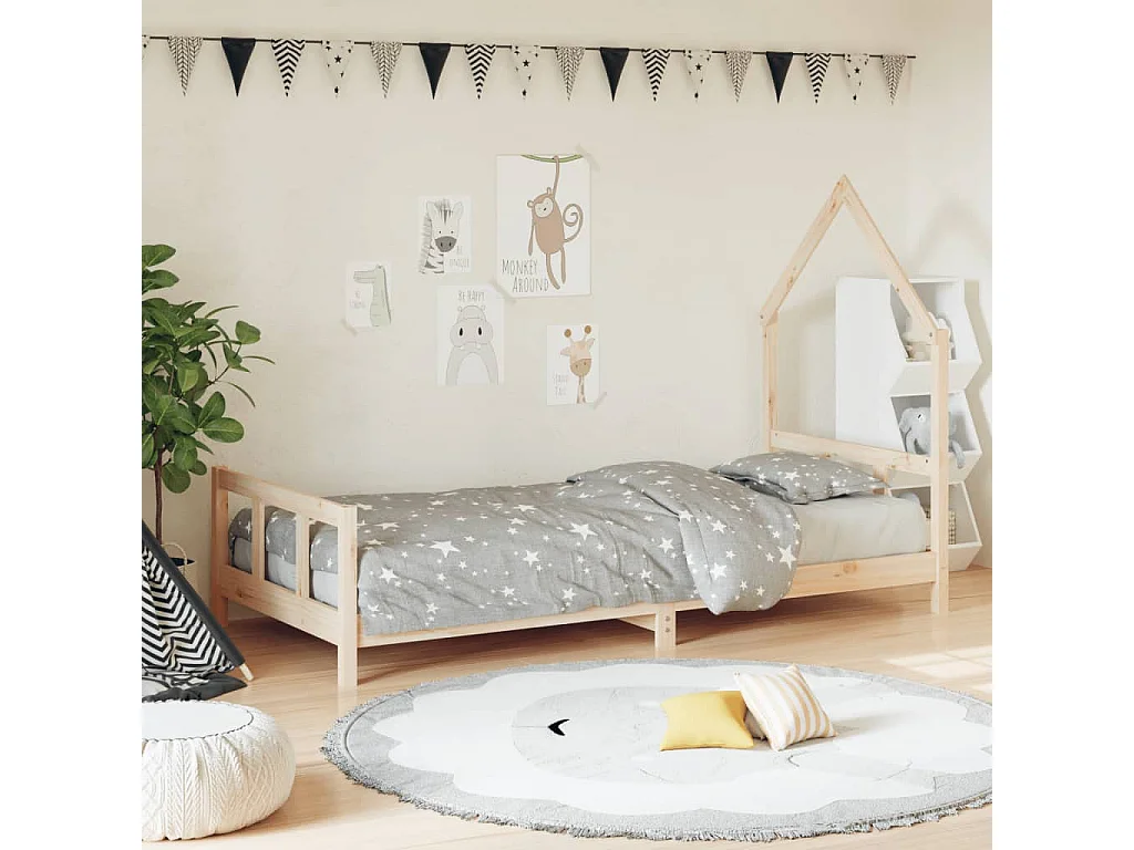 Kinderbedframe 90x190 cm massief grenenhout