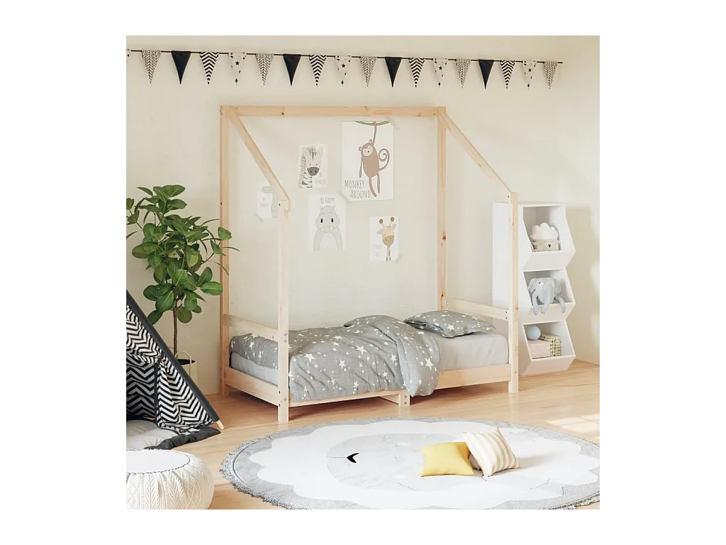 Cadre de lit pour enfant 70x140 cm bois de pin massif