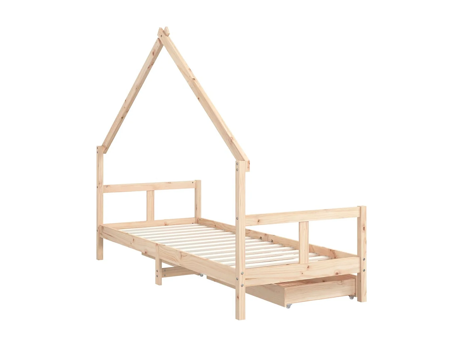 Estrutura de cama infantil c/ gavetas 80x200 cm pinho maciço