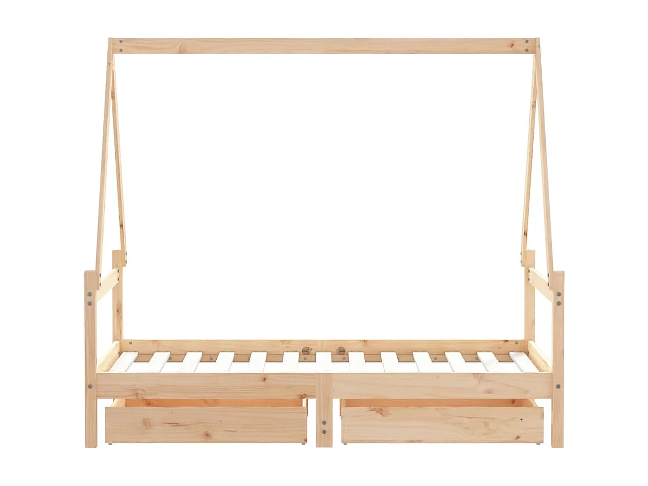 Kinderbett mit Schubladen 80x160 cm Massivholz Kiefer