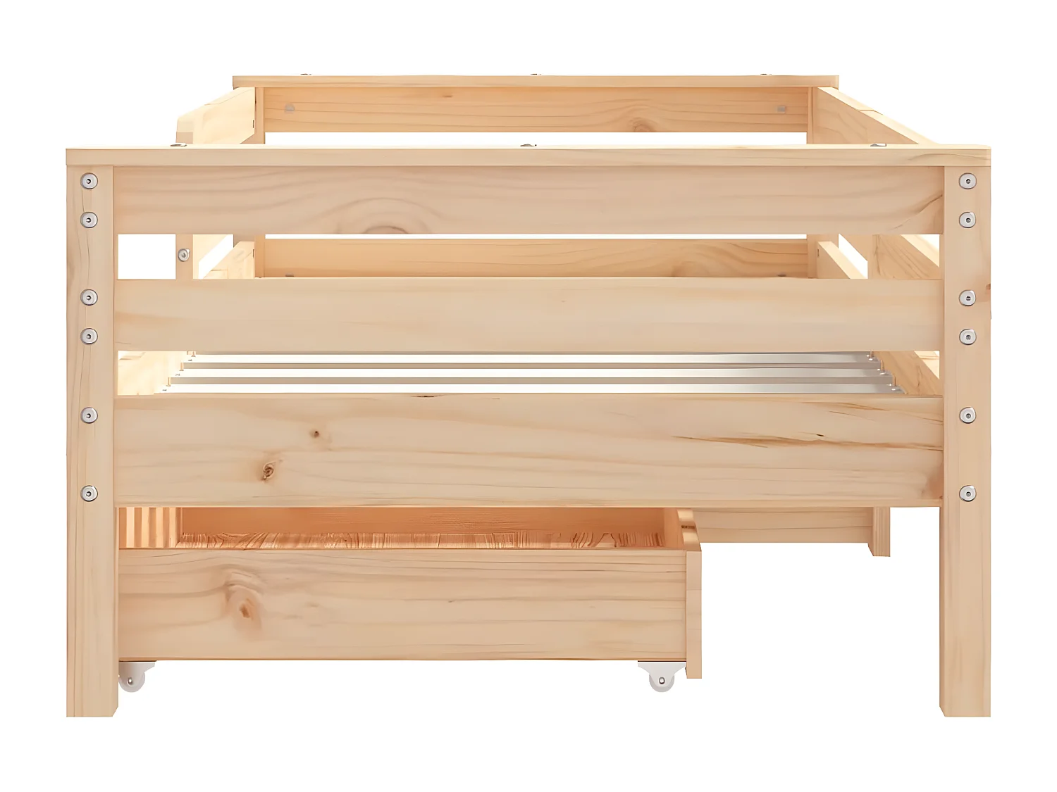 Cadre de lit enfant avec tiroirs 70x140 cm bois de pin massif