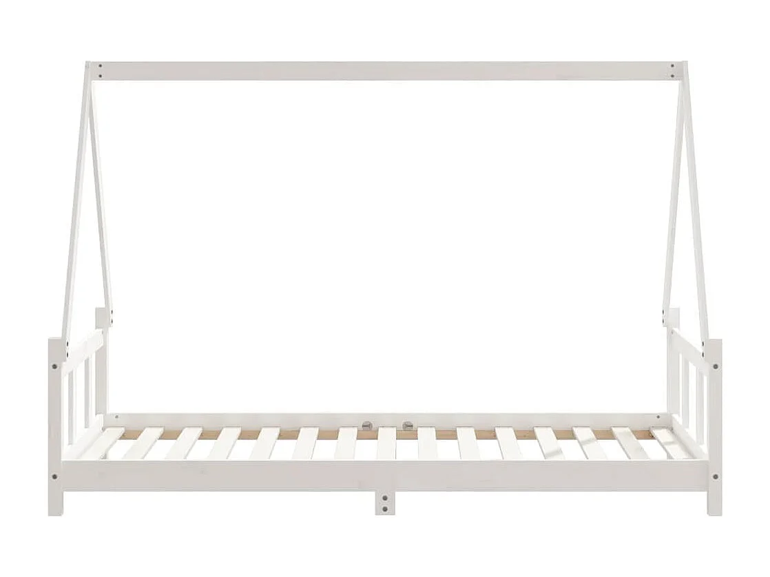 Cadre de lit pour enfants blanc 90x190 cm bois de pin massif