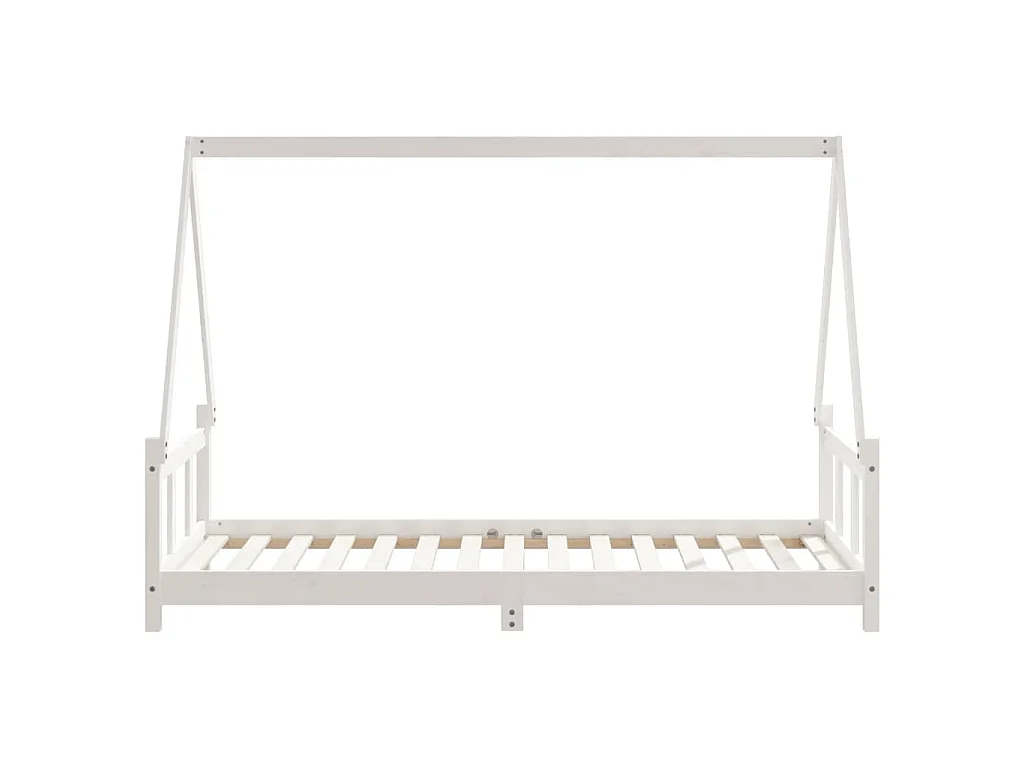 Cadre de lit pour enfants blanc 90x190 cm bois de pin massif
