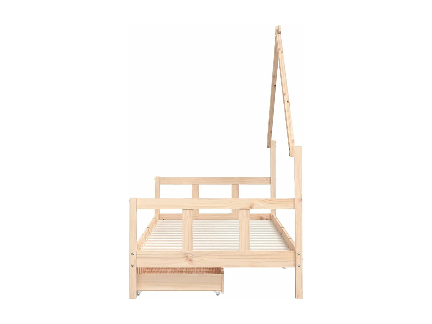 Cadre de lit enfant avec tiroirs 90x200 cm bois de pin massif