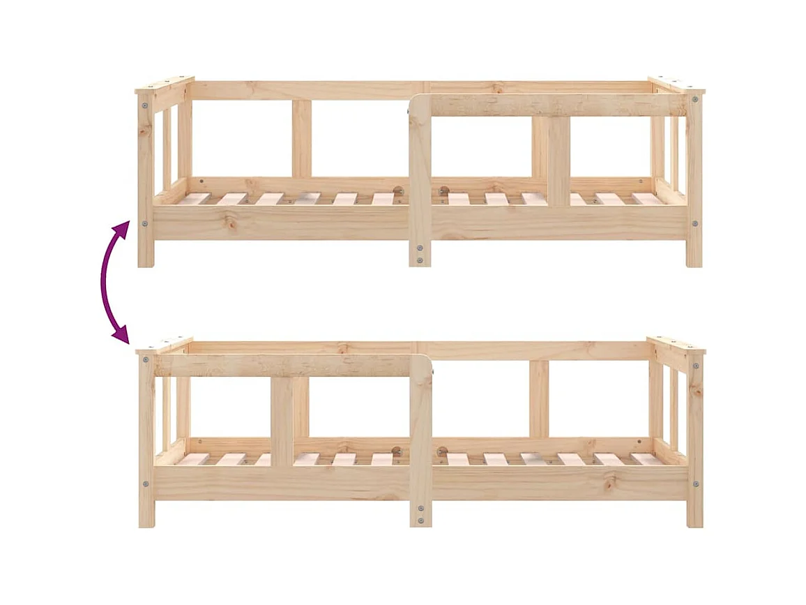 Cadre de lit pour enfant 70x140 cm bois de pin massif