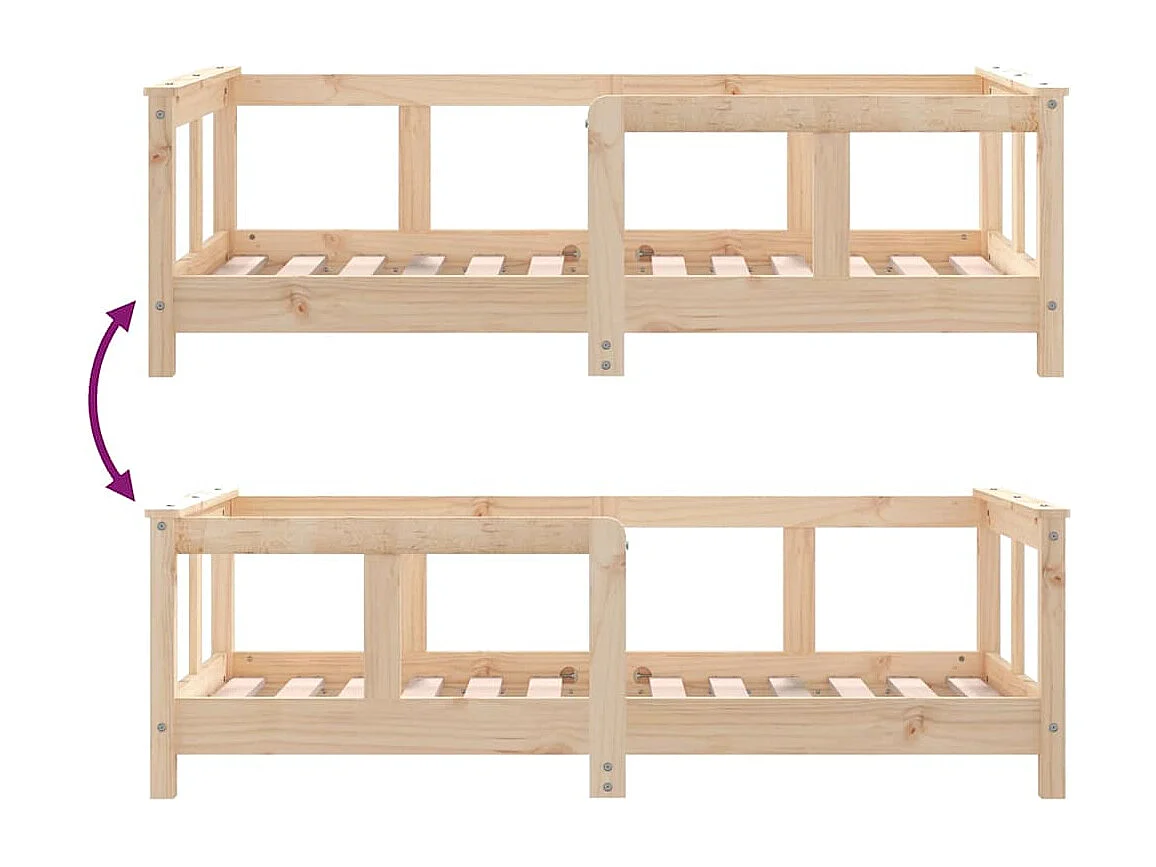 Cadre de lit pour enfant 70x140 cm bois de pin massif