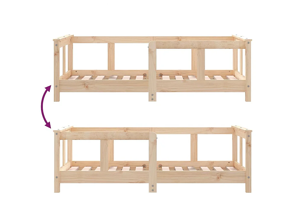 Cadre de lit pour enfant 70x140 cm bois de pin massif