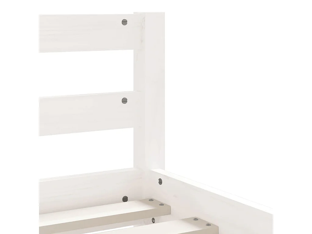 Kinderbedframe met lades 90x200 cm massief grenenhout wit