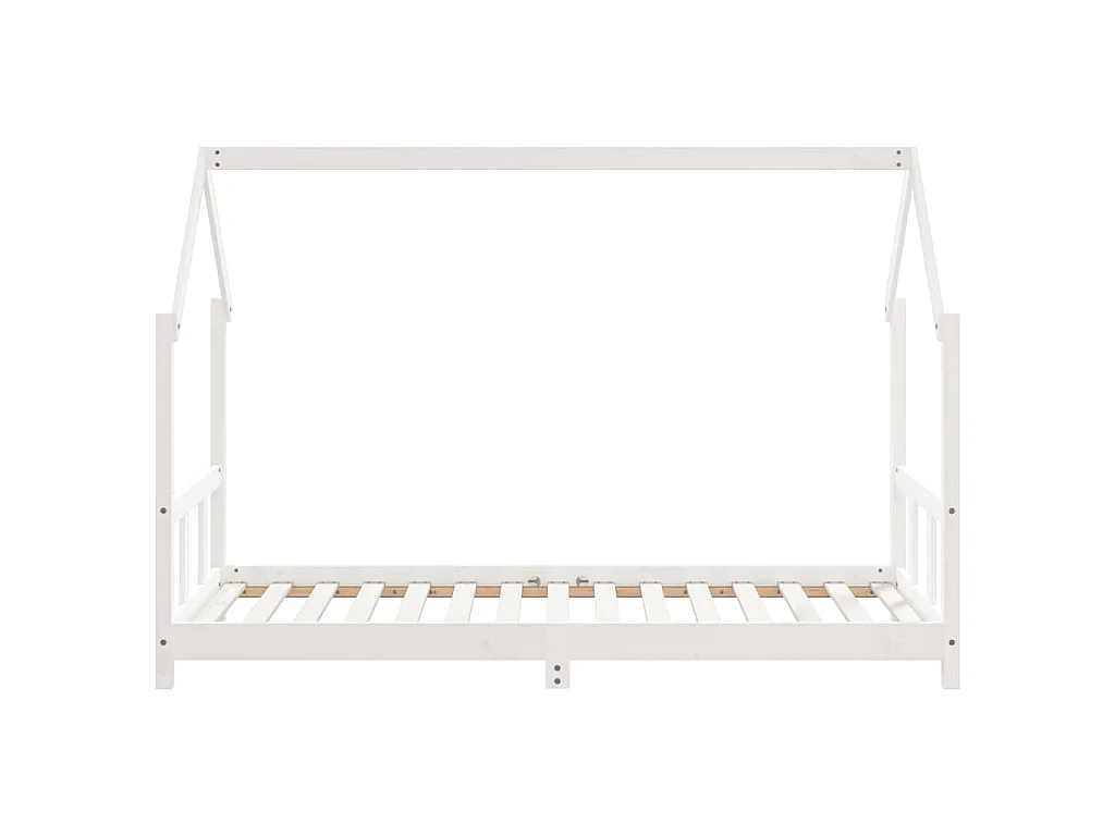 Cadre de lit pour enfants blanc 90x190 cm bois de pin massif