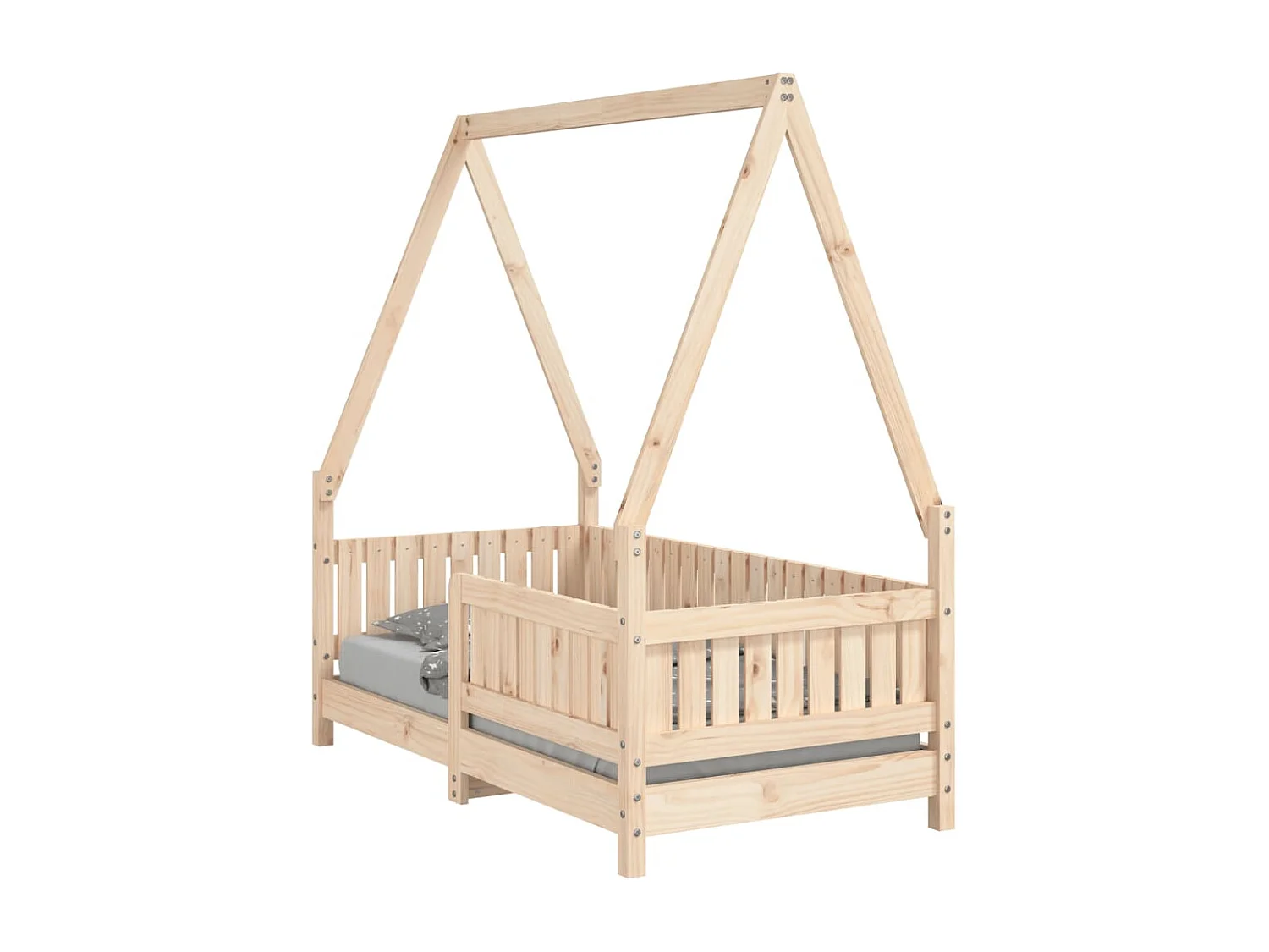 Giroletto per Bambini 70x140 cm in Legno Massello di Pino