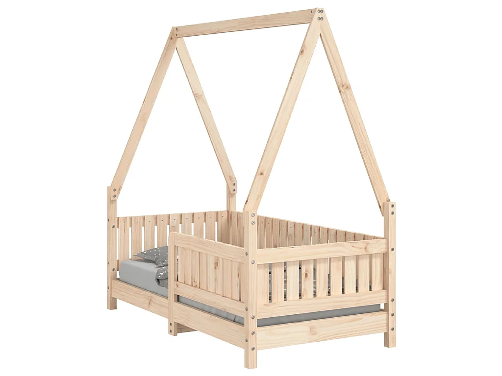 Estrutura de cama infantil 70x140 cm pinho maciço