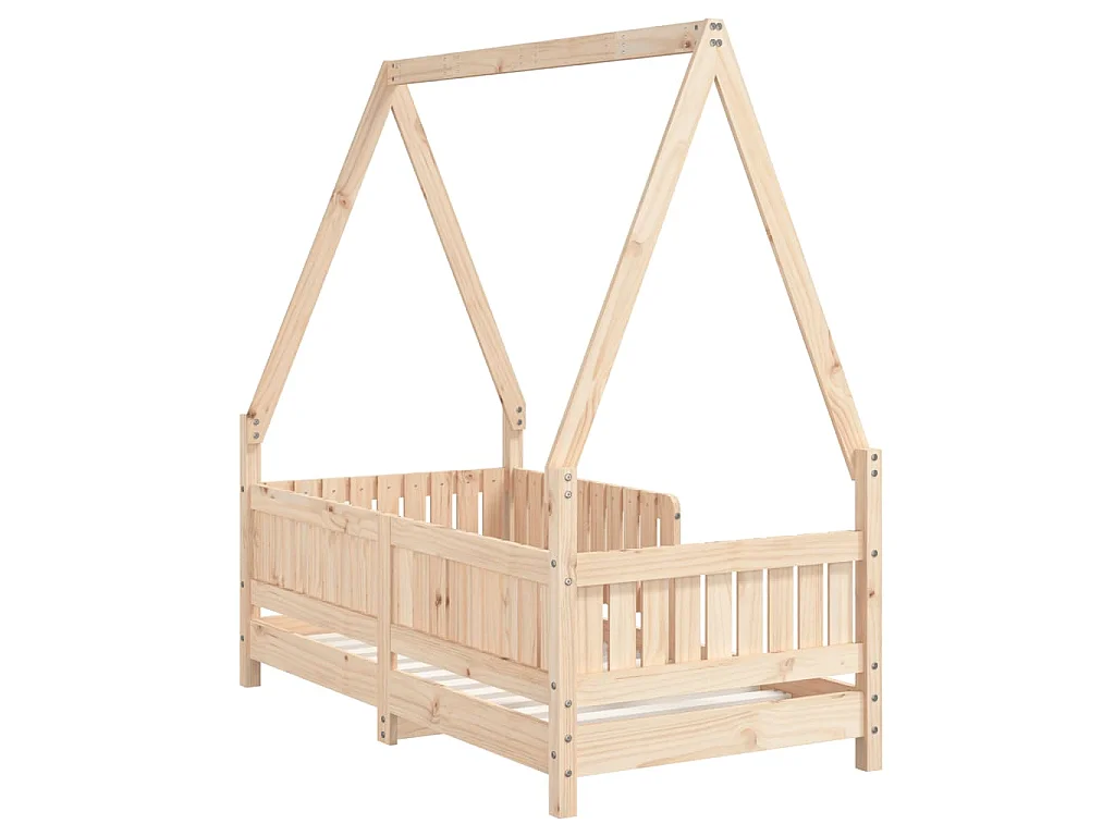 Estrutura de cama infantil 70x140 cm pinho maciço