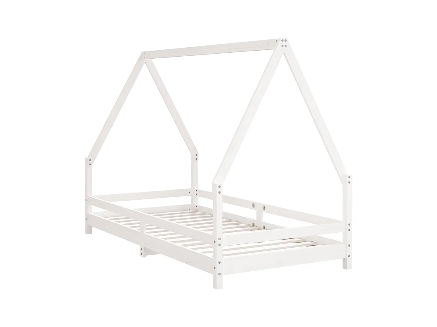 Estructura de cama para niños madera de pino blanco 90x190 cm