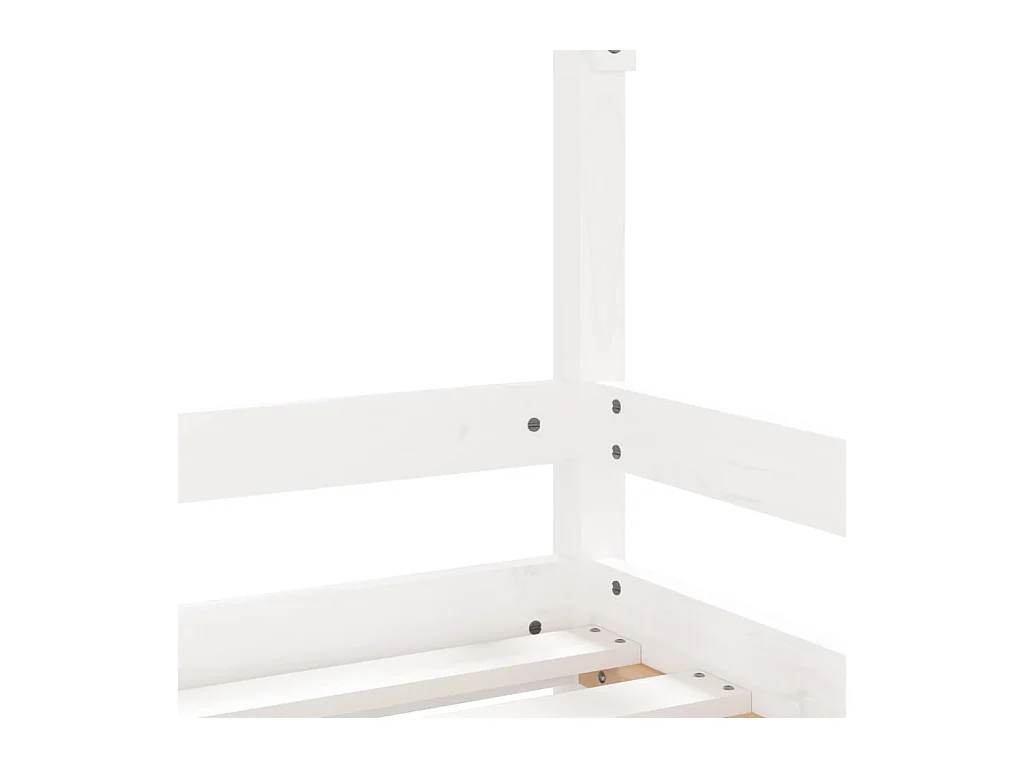 Estructura de cama para niños madera de pino blanco 90x190 cm