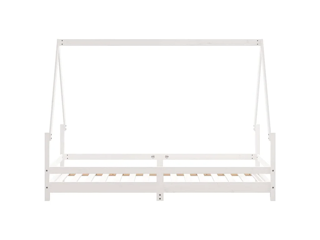 Cadre de lit pour enfants blanc 90x190 cm bois de pin massif
