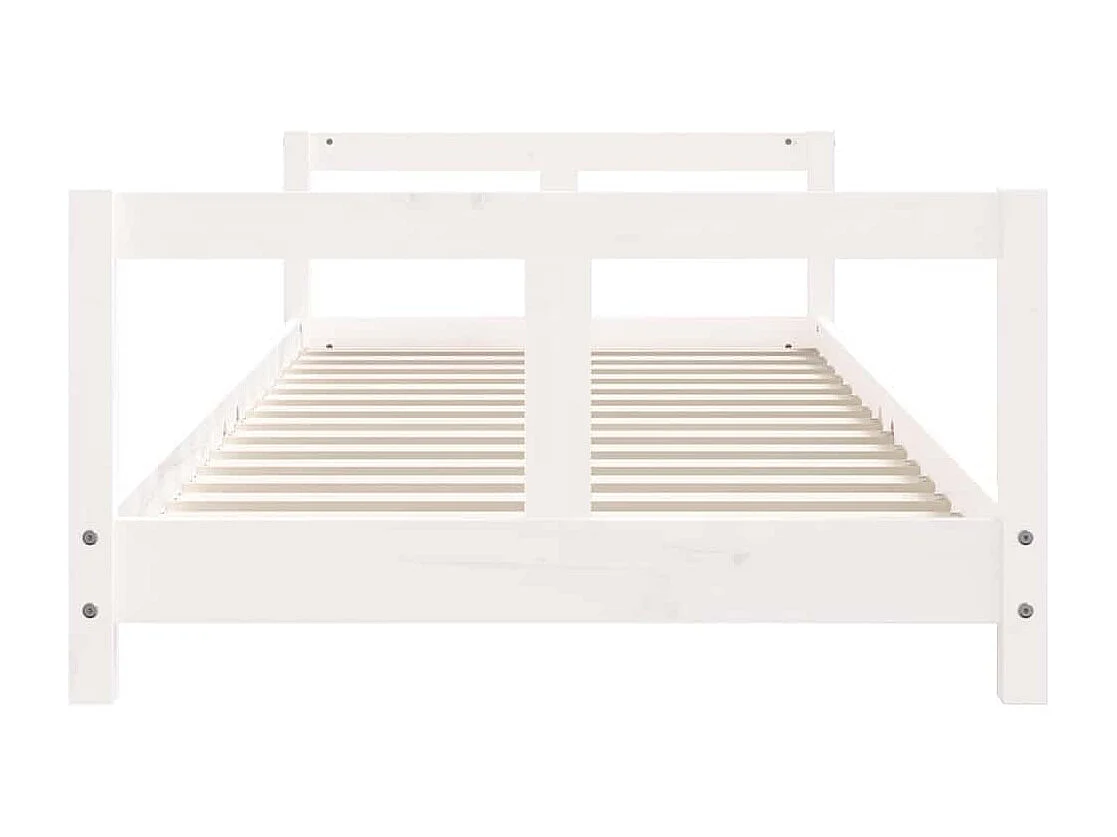 Cadre de lit pour enfants blanc 80x200 cm bois de pin massif