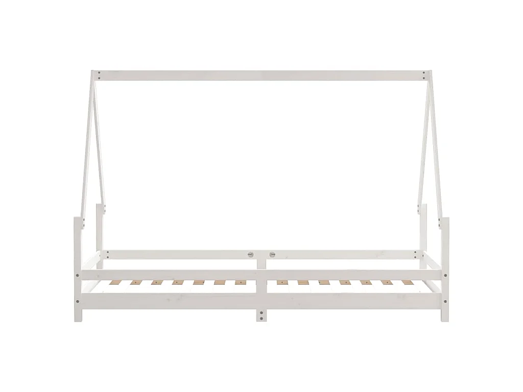 Cadre de lit pour enfants blanc 80x200 cm bois de pin massif