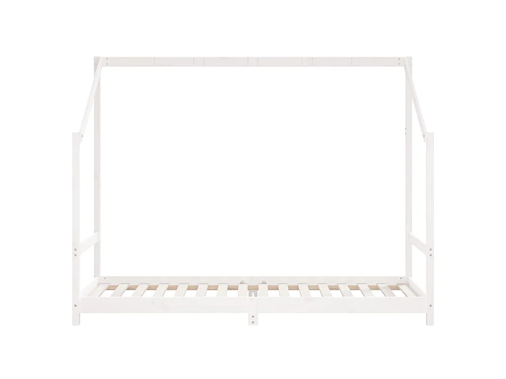 Cadre de lit pour enfants blanc 80x200 cm bois de pin massif