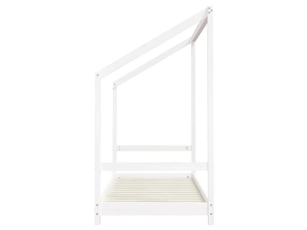 Cadre de lit pour enfants blanc 80x200 cm bois de pin massif