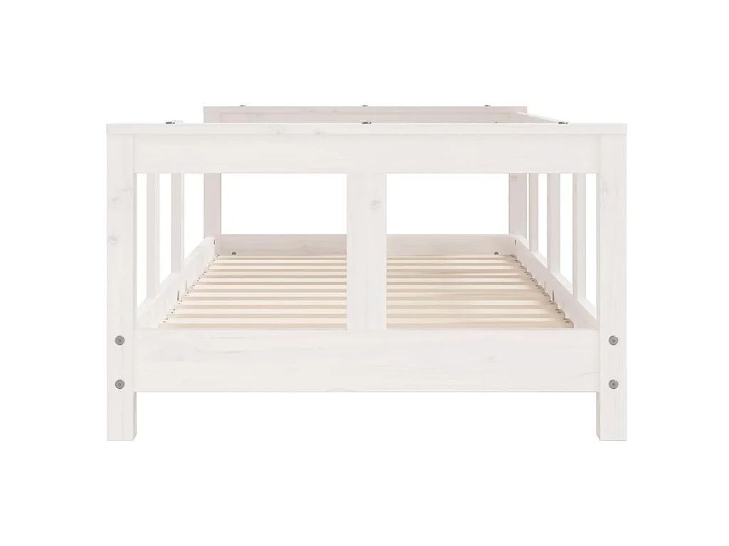 Estrutura de cama infantil 70x140 cm pinho maciço branco