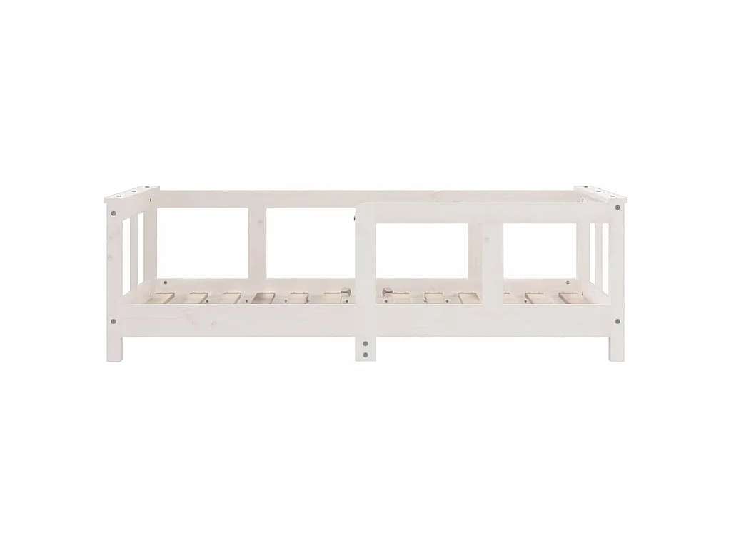 Estrutura de cama infantil 70x140 cm pinho maciço branco