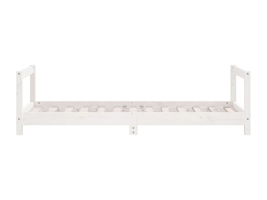 Kinderbett Weiß 80x160 cm Massivholz Kiefer