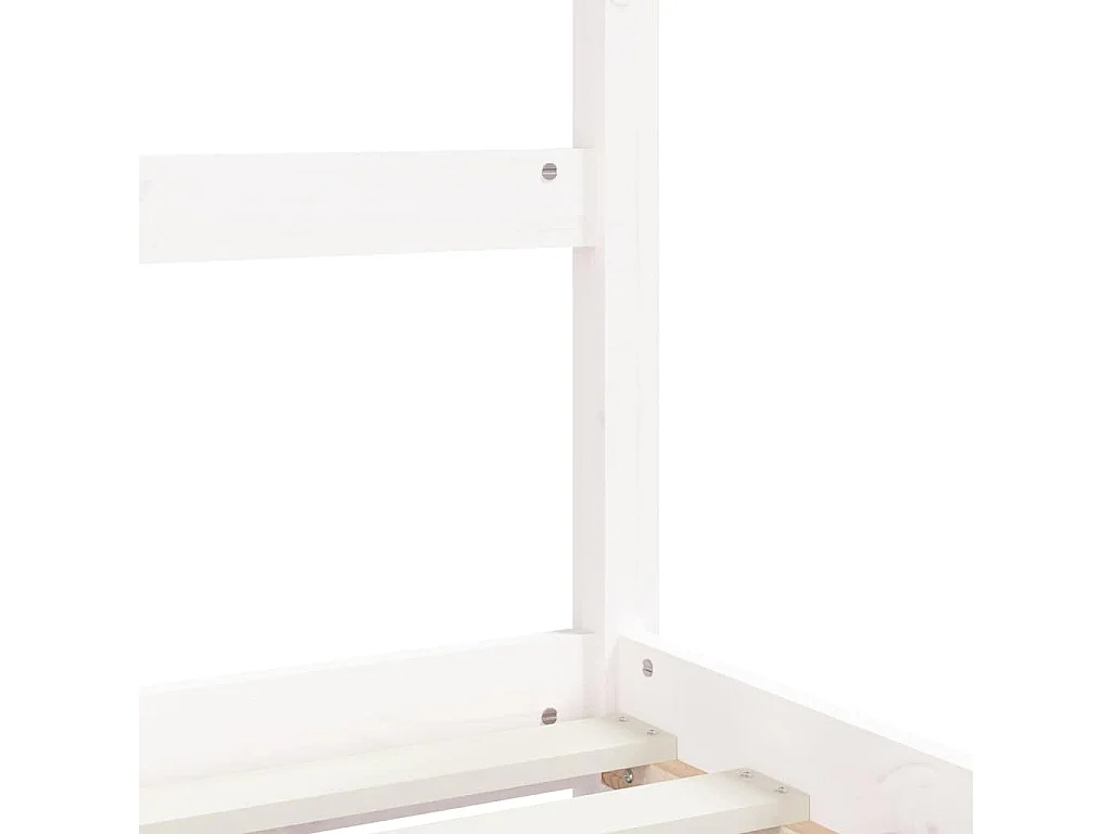 Cadre de lit enfant tiroirs blanc 80x200 cm bois de pin massif